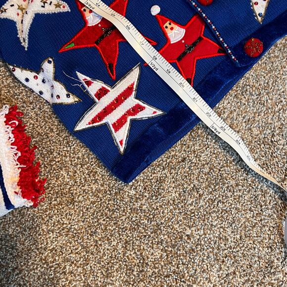 Jack B. Quick Vintage Women's Christmas Button Up Sweater.  Size XL - Picture 5 of 7